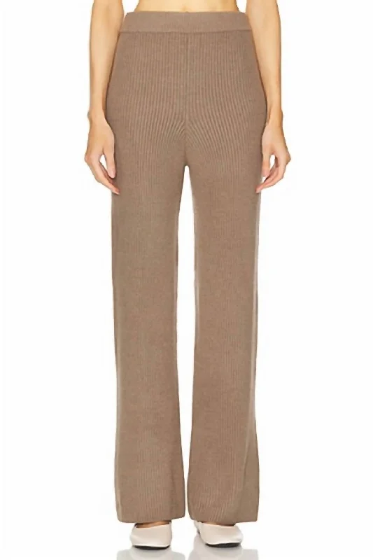 Stretch denim tight trousers for women with flexibility and stylish design -Slater Pants In Taupe