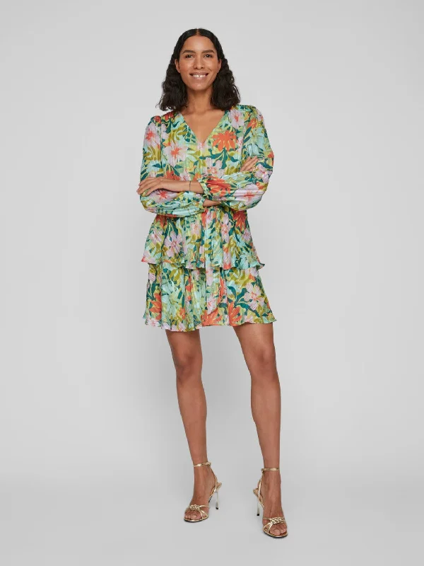 Office Dresses for Business -Parri Mini Dress (Jade Lime Tropical)