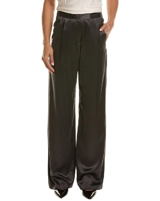 Tight trousers for women with pockets and slim silhouette for practical fashion -THE SEI Silk Wide Leg Pant