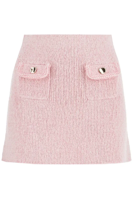 Durable skirts for active lifestyle needs -knitted mini skirt AW24 170SK P PINK