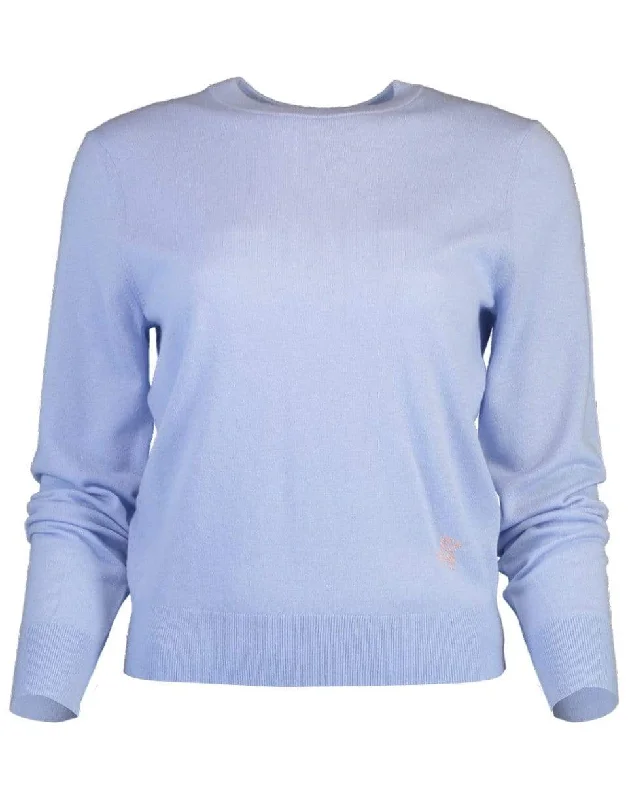 Roll - Neck Sweaters for Cold - Resistance -Classic Crew Neck Sweater - Skyblue