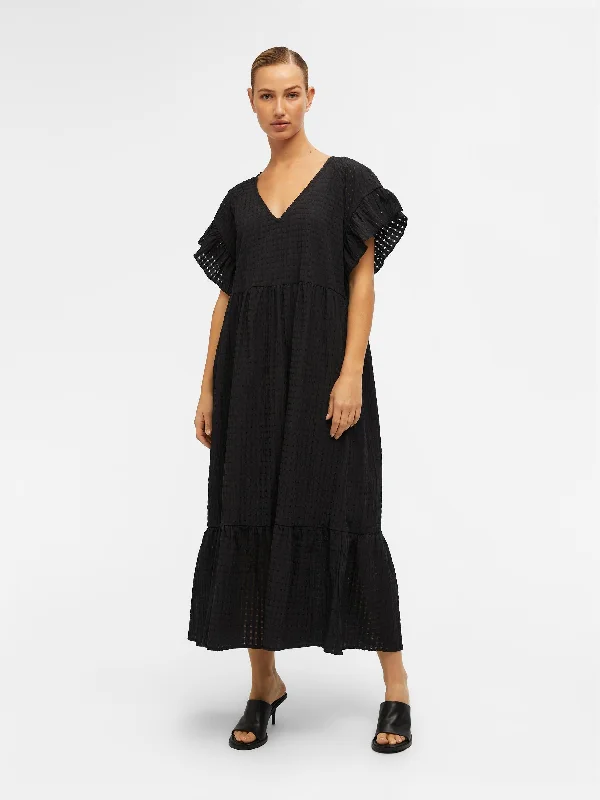 A-line Dresses for Flattering -Vitar Maxi Dress (Black)