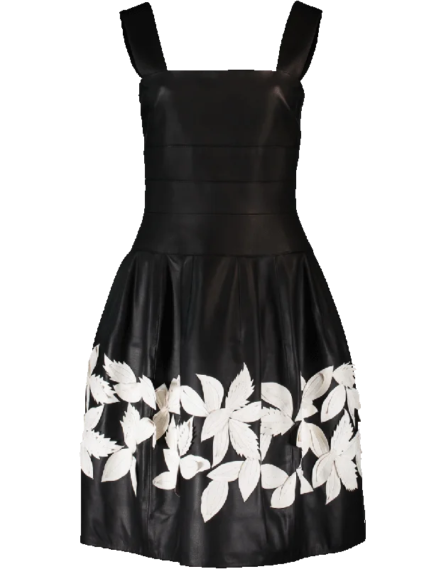 Abstract Dresses for Creative -Flare Dress With Flowers