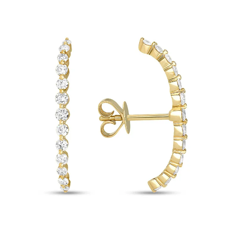 Hoop earrings with spiral designs for a dynamic and fluid look-Arc Earrings