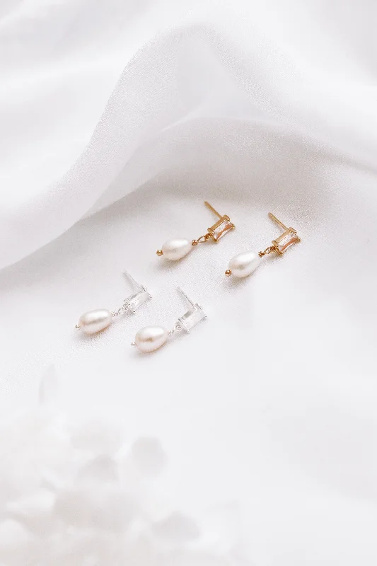 Best hoop earrings with cubic zirconia for a budget-friendly, dazzling look-Dawn - Gold Plated Pearl Earrings