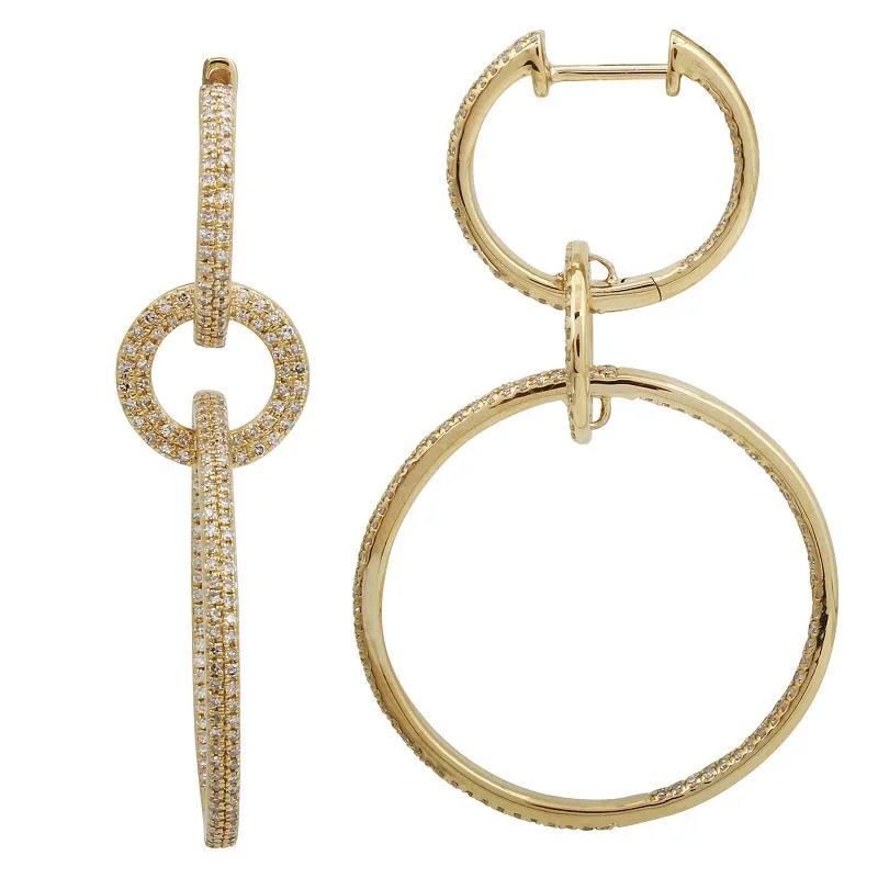 Medium hoop earrings for an everyday look with the perfect balance of style-Double Hoops