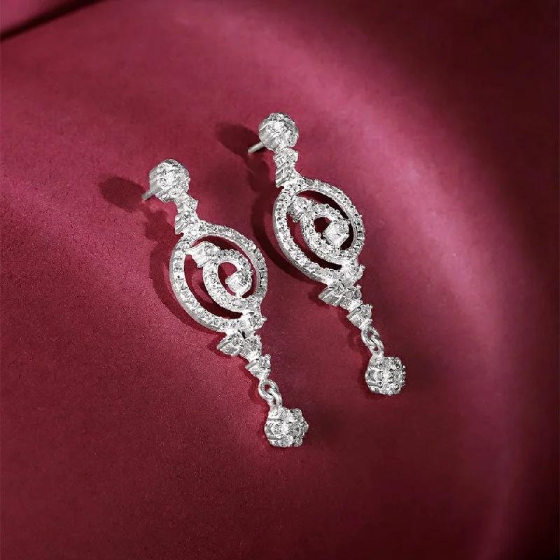 Best hoop earrings with baroque pearls for a luxurious and elegant vibe-Silver Earring