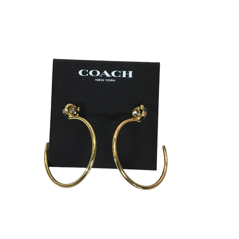 Hoop earrings with abstract wirework for an artistic, unique look-Earrings Hoop Coach