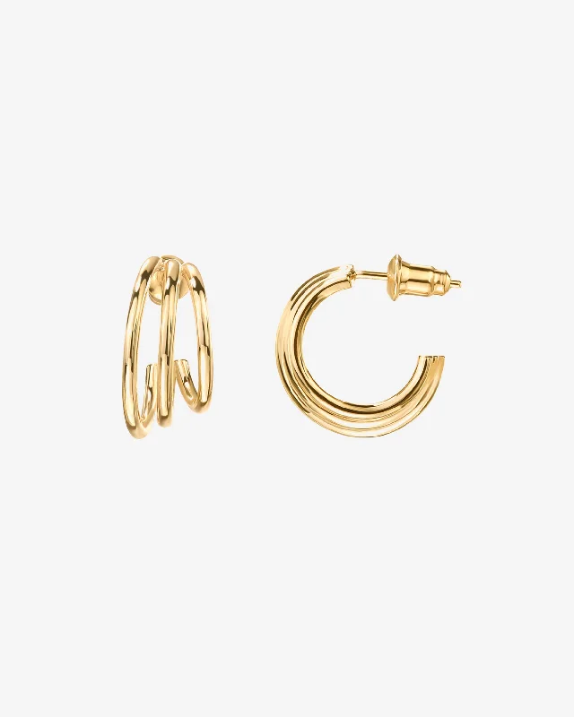 Best hoop earrings with geometric cuts for a sharp, modern appeal-Echo Hoops