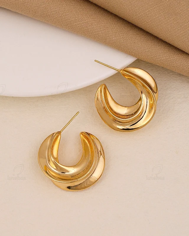 Hoop earrings with braided patterns for a detailed and textured finish-Esra Fashionable Hoops