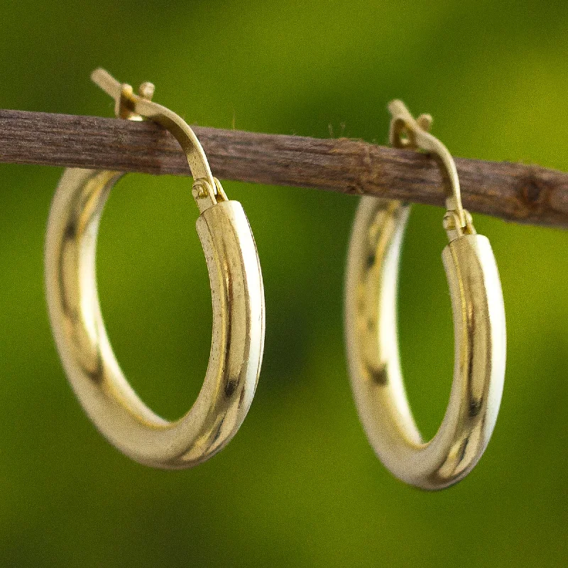 Hoop earrings with infinity loop designs for a continuous and eternal shape-Forever Classic Classic 18k Gold Plated Hoop Earrings