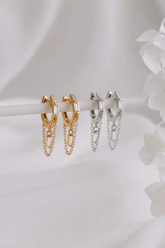 Best hoop earrings with floral designs for a feminine and delicate look-Jayella - Gold or Silver Sterling Silver Hoops