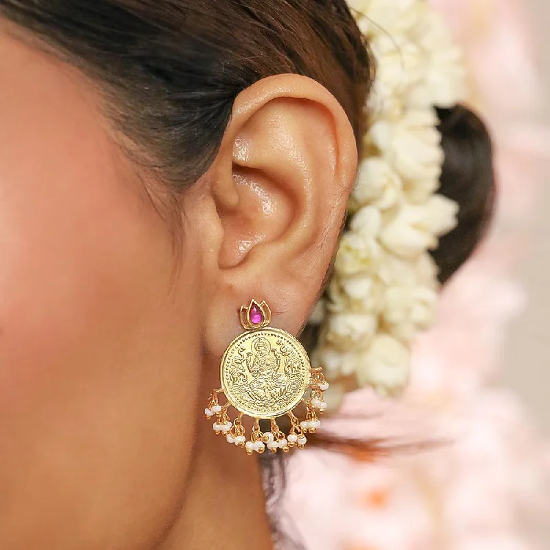 Best hoop earrings with angel wing accents for a spiritual and meaningful design-999 silver dhanlakshmi earring