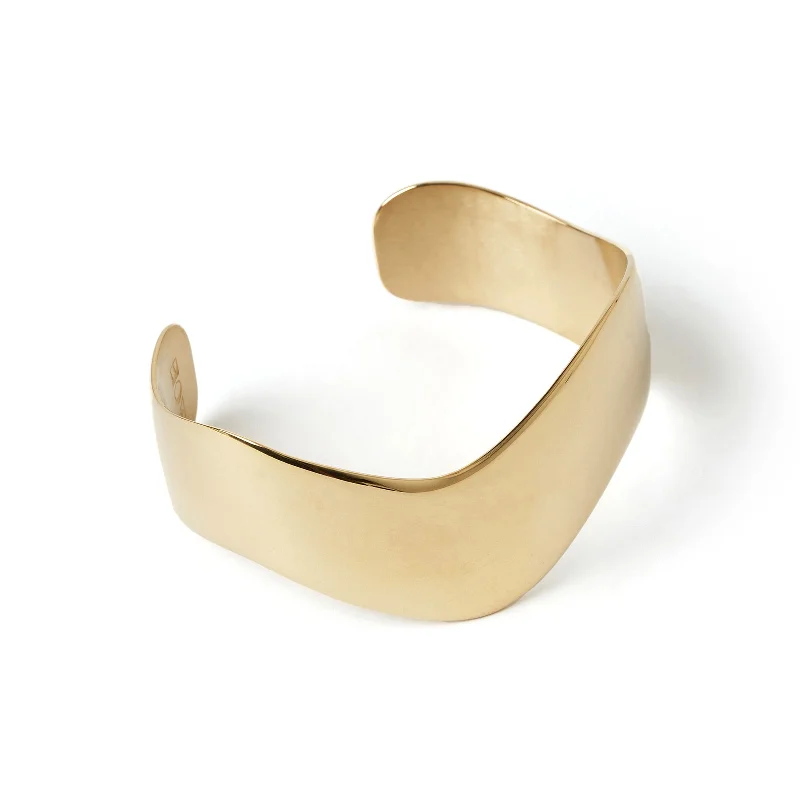 Best hoop earrings with matching bracelets for a coordinated jewelry set-Layne Gold Cuff