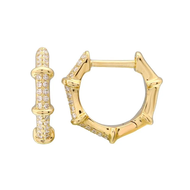 Best hoop earrings with intricate beaded details for a textured, stylish appearance-Mini Bamboo Earrings