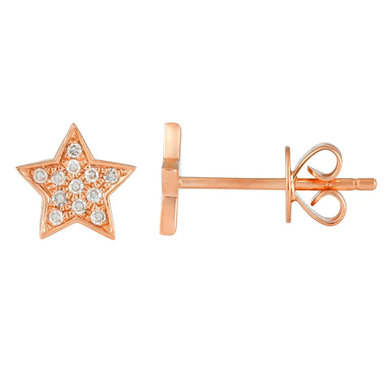 Hoop earrings with satin finishes for a smooth and elegant appearance-Mini Star Studs