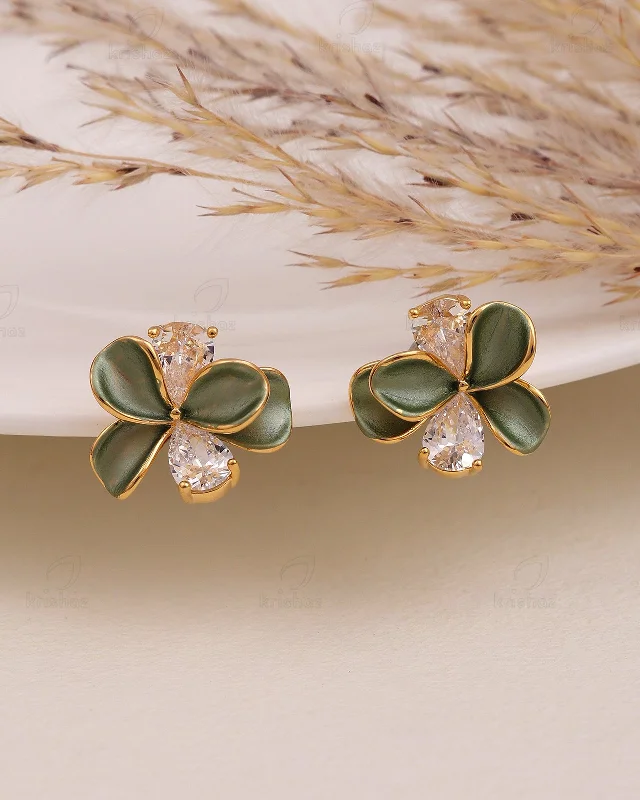 Best hoop earrings with satin ribbons for a soft, feminine appearance-Bari Enamel Fashionable Studs