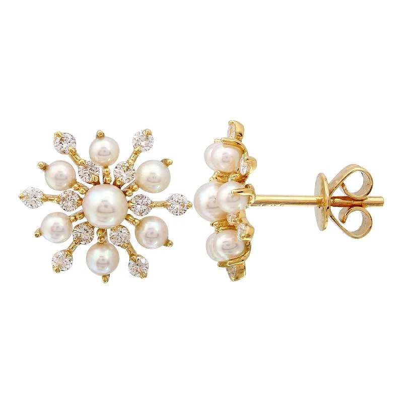 Best hoop earrings with sterling silver for an affordable and chic design-Pearl Burst Studs