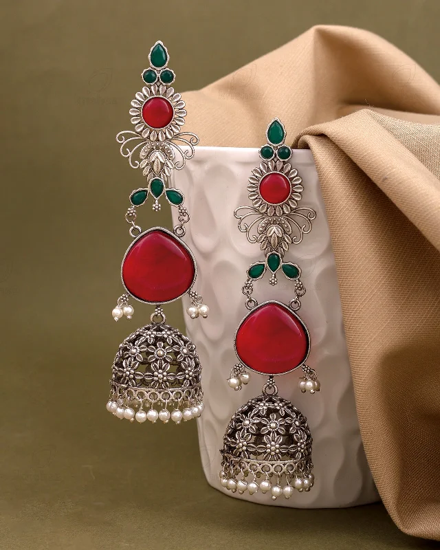 Best hoop earrings with detachable studs for a versatile and adjustable accessory-Preeti Jhumki Earrings - wxo