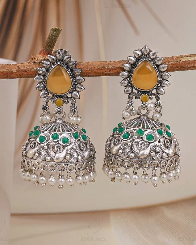 Hoop earrings with floral motifs for a feminine and nature-inspired look-Ramya Jhumki Earrings