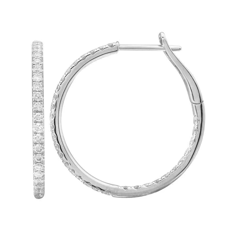 Best hoop earrings with Swarovski crystals for added sparkle and luxury-27mm Round Diamond Hoops