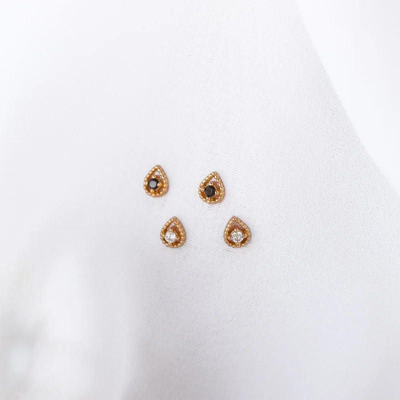 Best hoop earrings with butterfly motifs for a playful and whimsical appearance-Sabeen - Gold or Silver Sterling Silver Studs