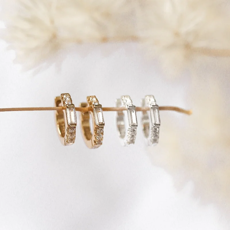 Best hoop earrings with angel wing accents for a spiritual and meaningful design-Simone - Gold or Silver Sterling Silver Hoops