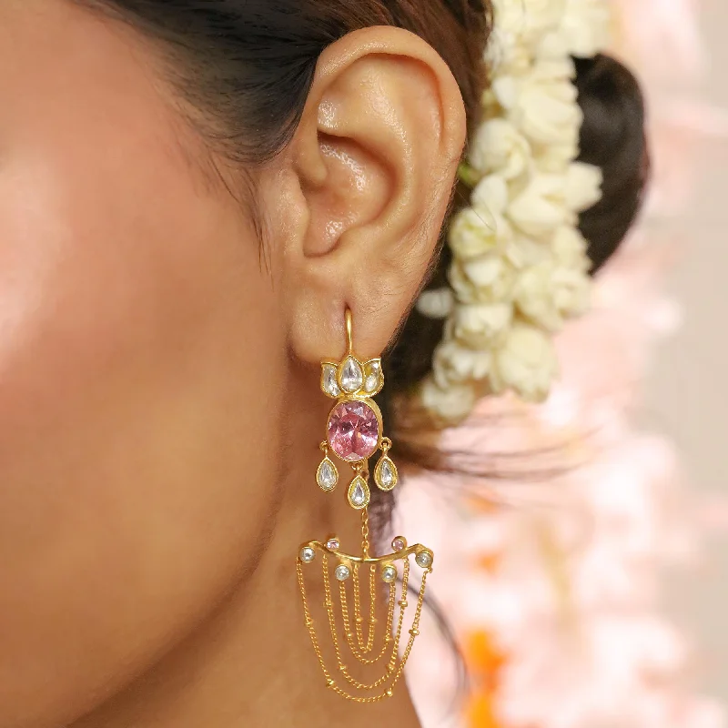 Best hoop earrings with tribal designs for a cultural and exotic aesthetic-Silver Divine Sui Dhaga Drops