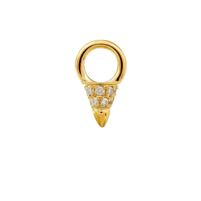 Best hoop earrings with intricate beaded details for a textured, stylish appearance-Pair of Triangle Spike Earring Charms