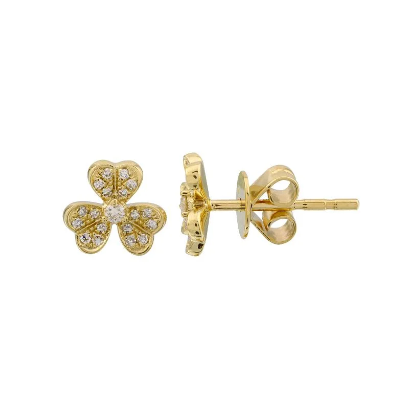 Hoop earrings with artistic filigree designs for an intricate, delicate finish-Trio Floral Studs