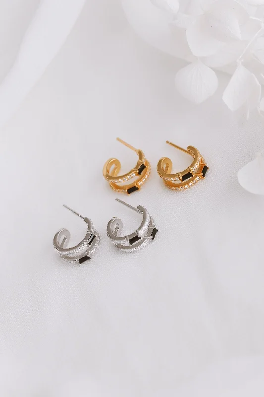 Hoop earrings with hearts for a sweet and romantic gesture-Zariah - Gold Plated Sterling Silver Hoops